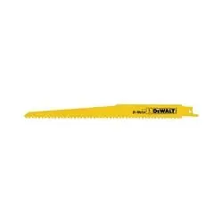 Dewalt 9" 6 TPI Taper Back Bi-Metal Reciprocating Blade for General Purpose Wood Cutting (5 pack) DW4803