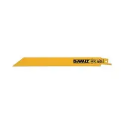 Dewalt 8" 14 TPI Straight Back Bi-Metal Reciprocating Blade (5 pack) DW4809