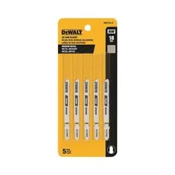 Dewalt 3" 18 TPI T-Shank Metal Cutting Cobalt Steel Jig Saw Blade (5 Pack) DW3774-5