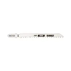 Dewalt 4" 6 TPI T-Shank Fast Cutting Wood Cutting Jig Saw Blade (5 Pack) DW3750H