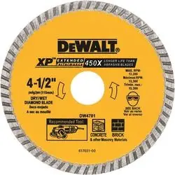 Dewalt 4-1/2" XP turbo diamond blade DW4701