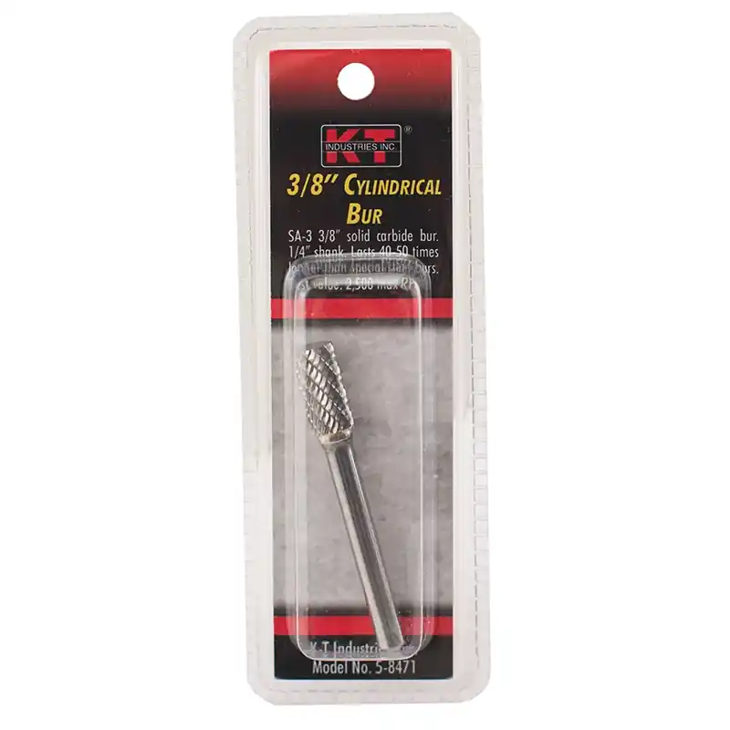 K-T Industries SA-3 3/8" CLY Flat Top 1/4 Shank 5-8471