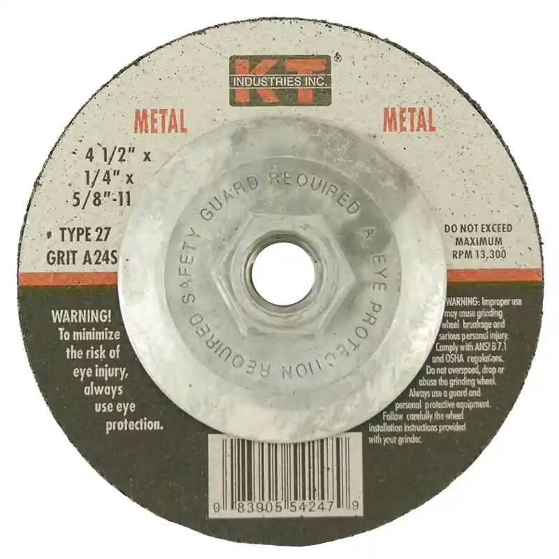 K-T Industries 4-1/2 X 1/4 X 5/8-11 Metal Grinding Wheel 5-4247