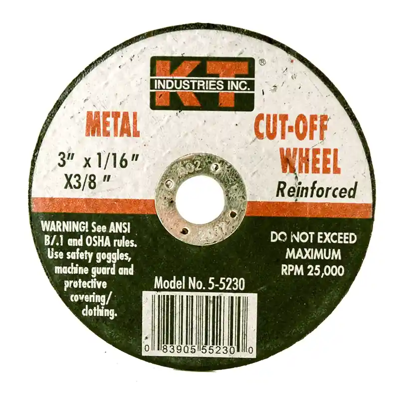 K-T Industries 3 X 1/16 X 3/8 Cutting Wheel 5-5230
