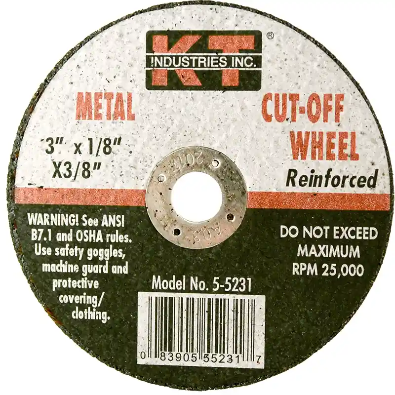 K-T Industries 3 X 1/8 X 3/8 Cutting Wheel 5-5231