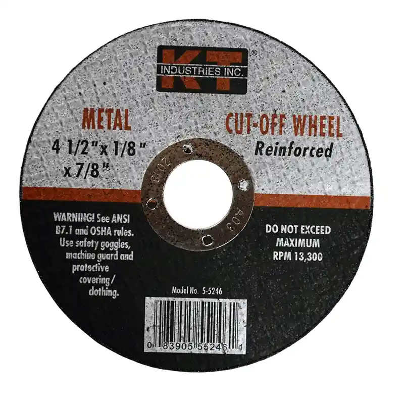 K-T Industries 4-1/2 X 1/8 X 7/8 Metal Grinding Wheel 5-4246