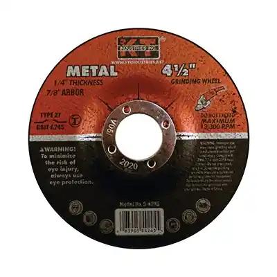 K-T Industries 4-1/2 X 1/4 X 7/8 Metal Grinding Wheel 5-4245