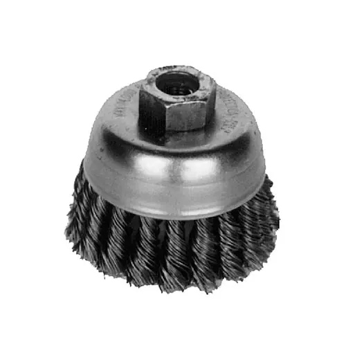K-T Industries 4 X 5/8-11 Double Row Knot Cup Brush 5-3246