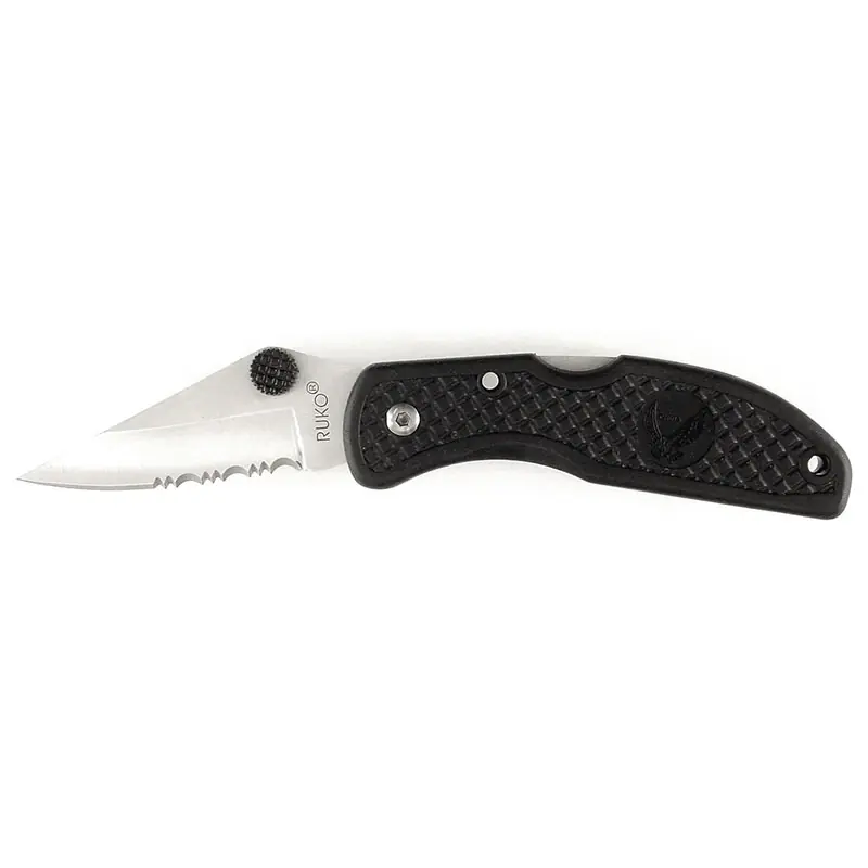 Ruko 2-3/4 Inch Blade Utility Folding Knife with Serrated Edge Nylon Handle