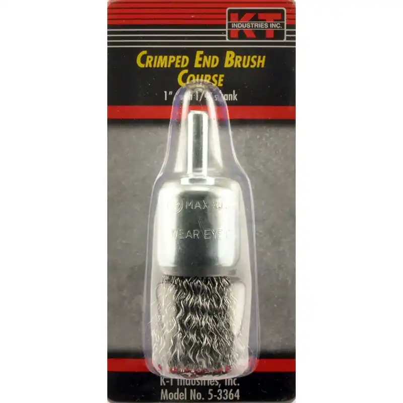 K-T Industries 1" Coarse Crimped End Brush 5-3364