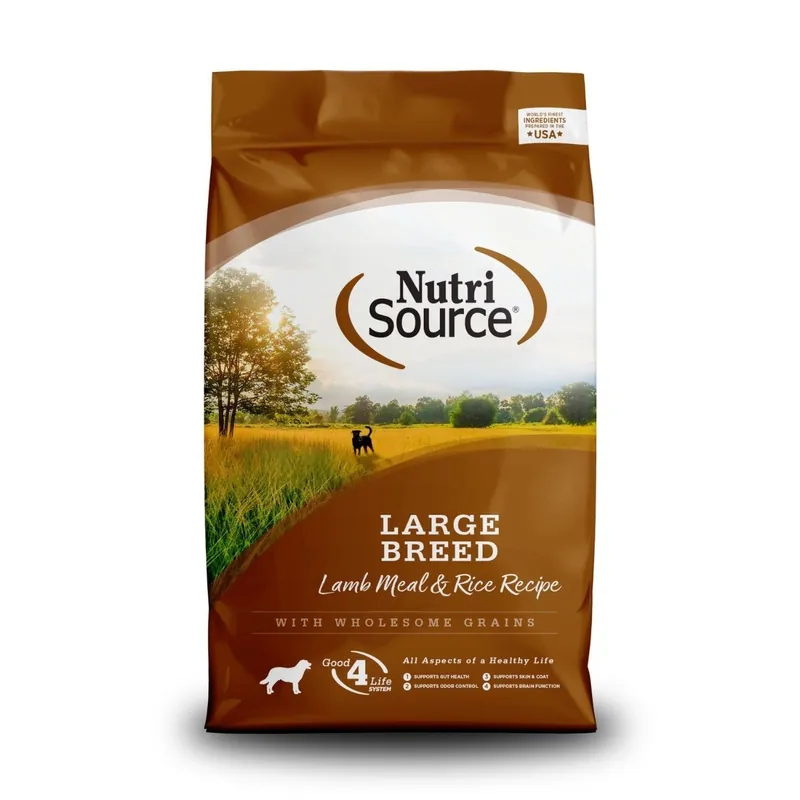NutriSource Large Breed Adult Lamb Meal & Rice Formula Dry Dog Food 26lb