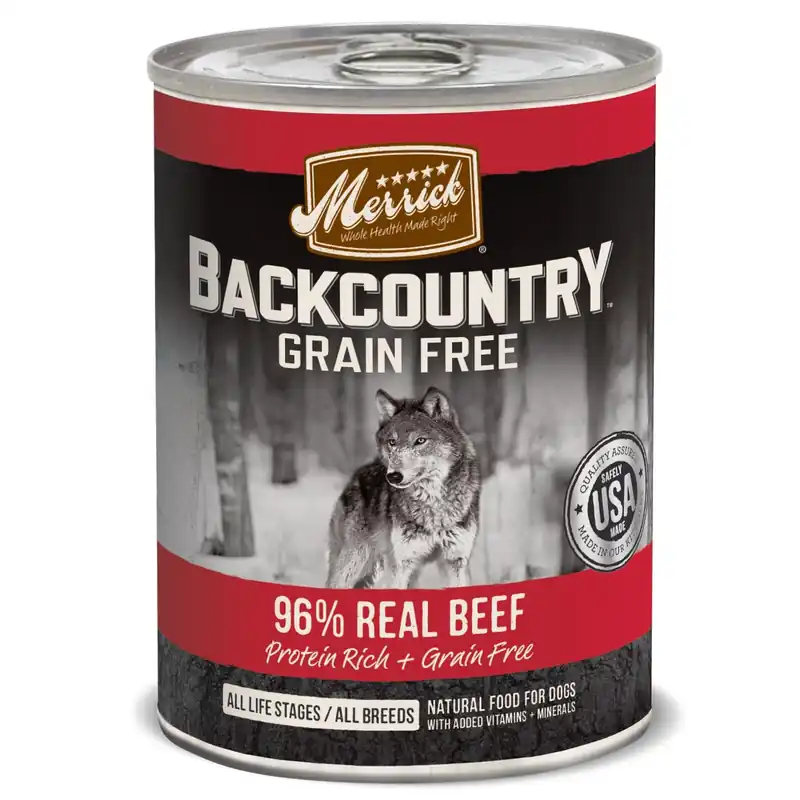 Merrick Backcountry 96% Real Beef Wet Dog Food 12.7oz
