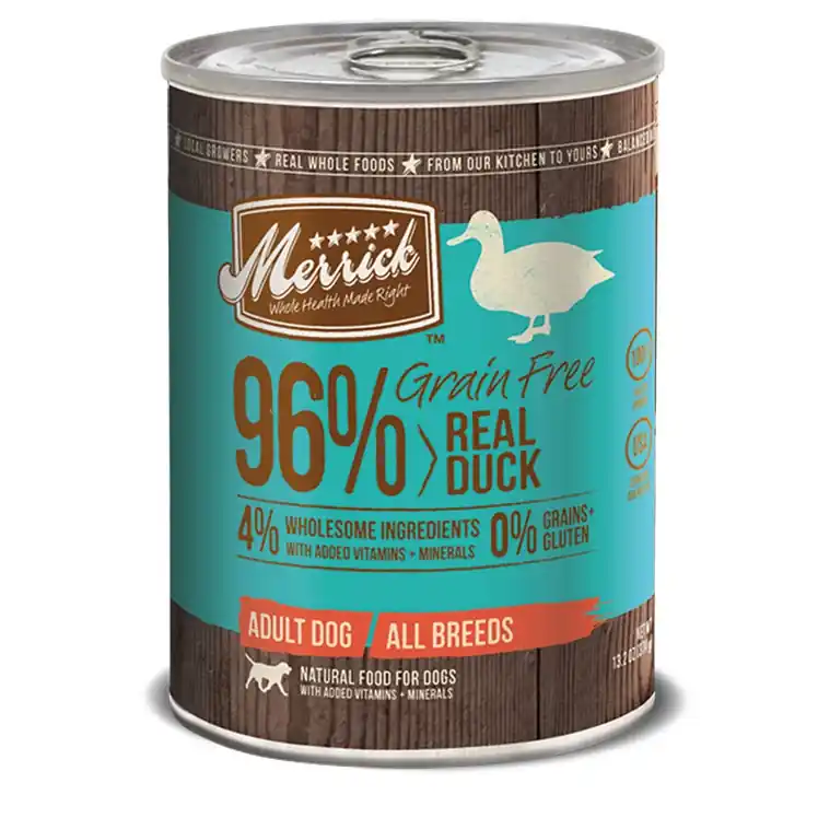 Merrick Grain Free 96% Real Duck Wet Dog Food 12.7oz