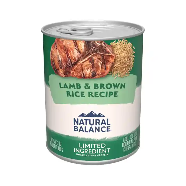 Natural Balance Limited Ingredient Lamb & Brown Rice Recipe Paté Wet Dog Food 13oz
