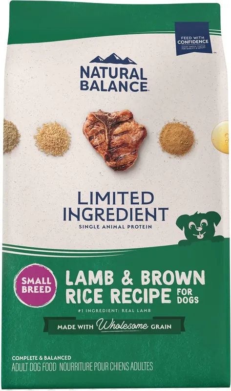 Natural Balance Limited Ingredient Diets Lamb Meal & Brown Rice Small Breed Bites Formula Dry Dog Food 4lb