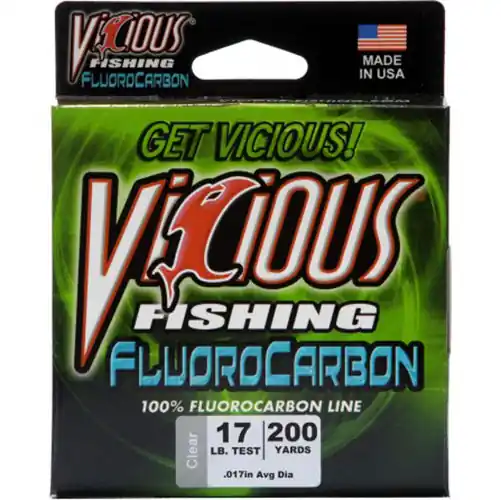 Vicious Fluorocarbon 17lb Fishing Line 250 Yard Spool