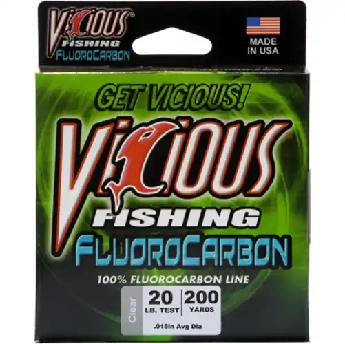 Vicious Fluorocarbon 20lb Fishing Line 200 Yard Spool