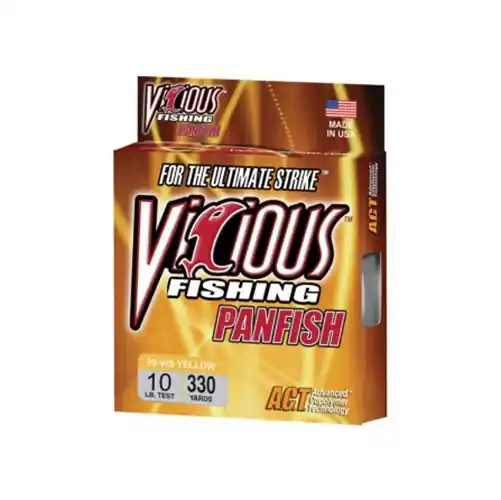 Vicious Panfish 10lb Hi-Vis Fishing Line 330 Yard Spool