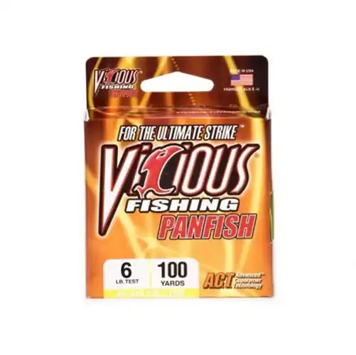 Vicious Panfish 6lb Hi-Vis Fishing Line 100 Yard Spool