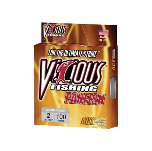 Vicious Panfish 2lb Lo-Vis Fishing Line 100 Yard Spool