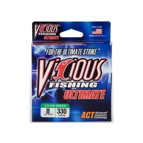 Vicious Ultimate 8lb Lo-Vis Fishing Line 330 Yard Spool