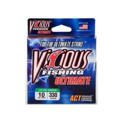 Vicious Ultimate 10lb Lo-Vis Fishing Line 330 Yard Spool