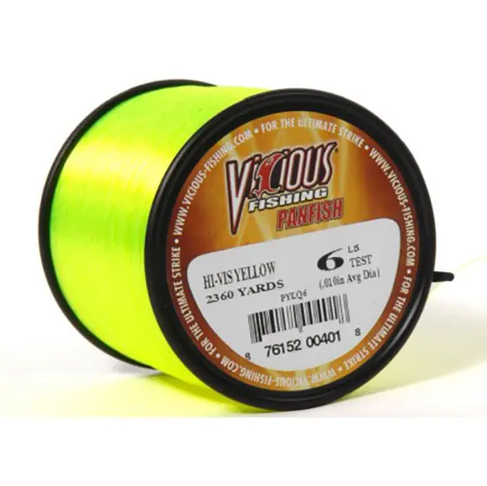Vicious Panfish 6lb Hi-Vis Fishing Line 2360 Yard Spool