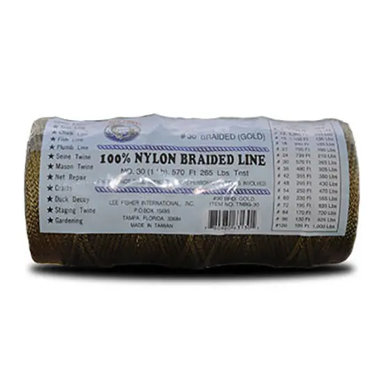 Joy Fish Gold Braided 100% Nylon 24 Twine 1/4-lb Spool