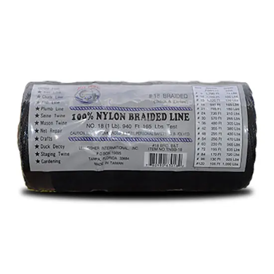 Joy Fish Black Braided 100% Nylon 72 Twine 1lb Spool