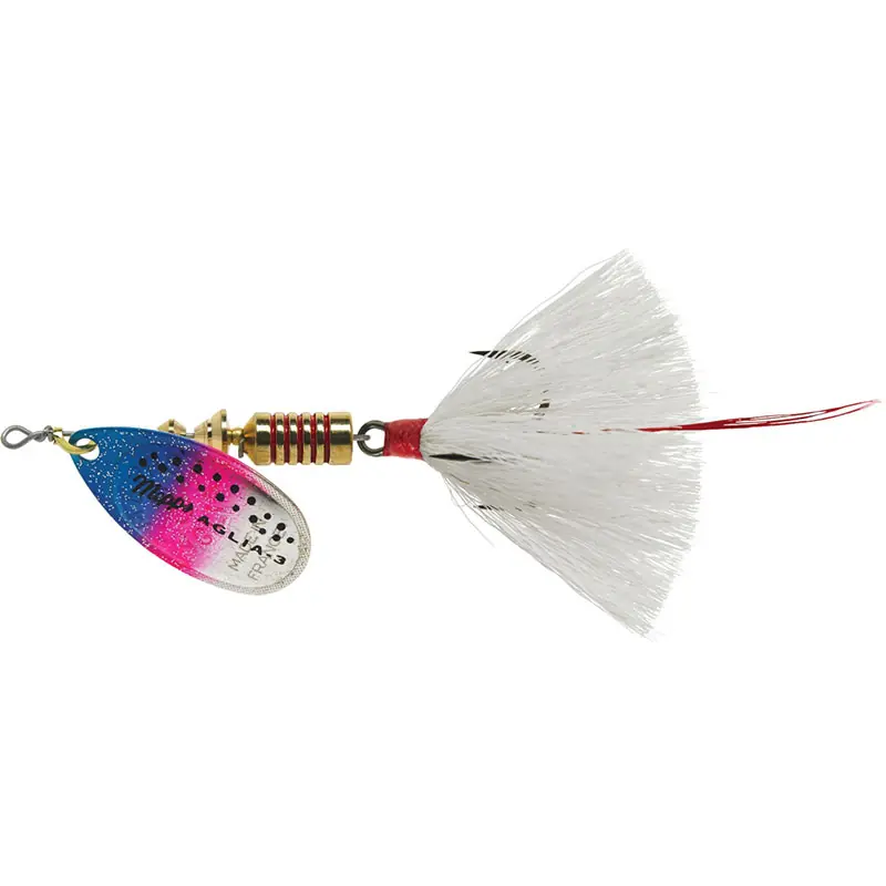 Mepps Dressed Treble Aglia Lure 1/4oz Rainbow Trout Blade w/White Tail