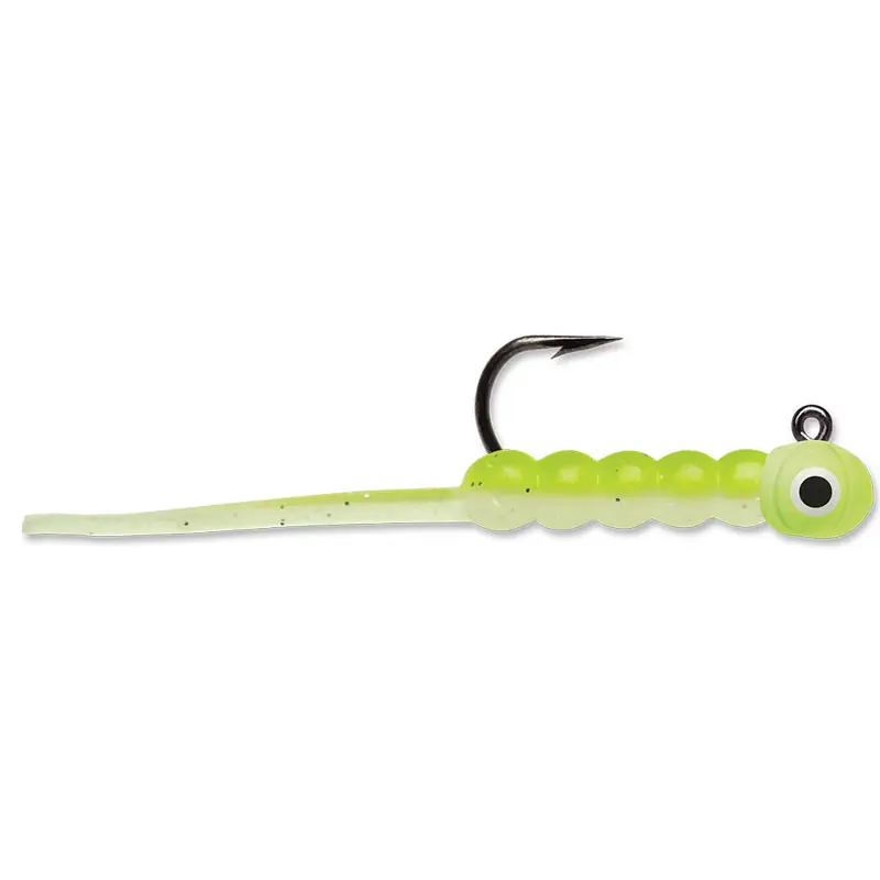 Rapala Wax Tail Jig 1/50oz Glow Chartreuse Fishing Lure 2 Pack