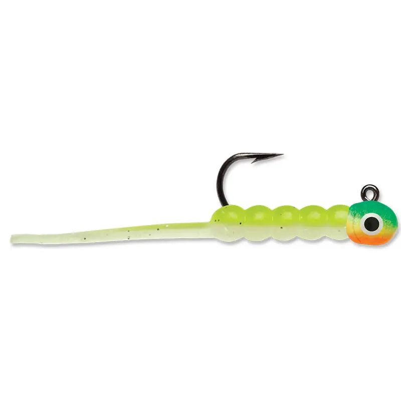 Rapala Wax Tail Jig 1/50oz Green/Orange Glow Fishing Lure 2 Pack