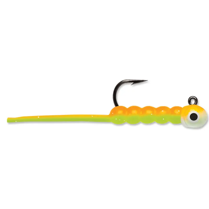 Rapala Wax Tail Jig 1/50oz Orange/Chartreuse Glow Fishing Lure 2 Pack