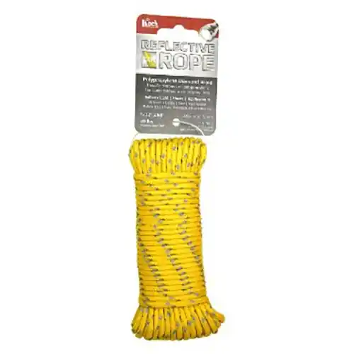 Koch Industries 5/32" Yellow Reflective Diamond Braid Polypropylene Rope 50ft