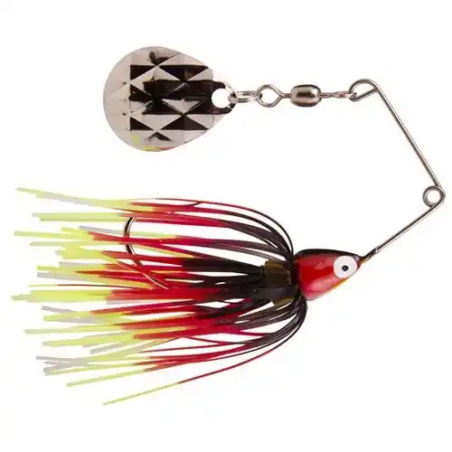 Strike King Mini-King 1/8 oz Spinner Bait Black/Chartreuse/White/Red Head/Skirt