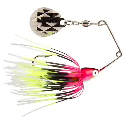 Strike King Mini-King 1/8 oz Spinner Bait Pink/Red/Black/White/Chartreuse Head/Skirt
