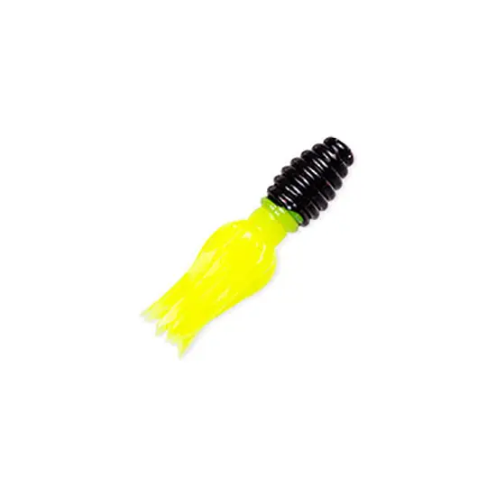 Mr. Crappie Crappie Thunder 1-3/4" Tuxedo Black/Chartreuse Lure 15 Pack