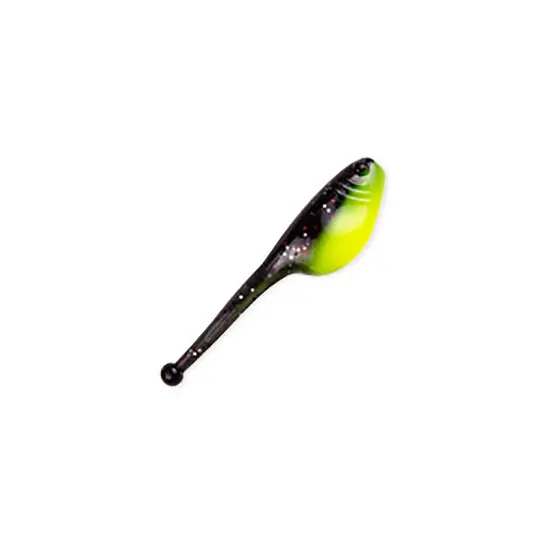 Mr. Crappie ShadPole 2" Tuxedo Black/Chartreuse Lure 15 Pack