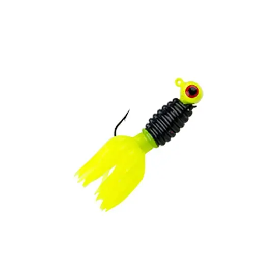 Mr. Crappie Sausage Head 1/8 oz Tuxedo Black/Chartreuse Lure