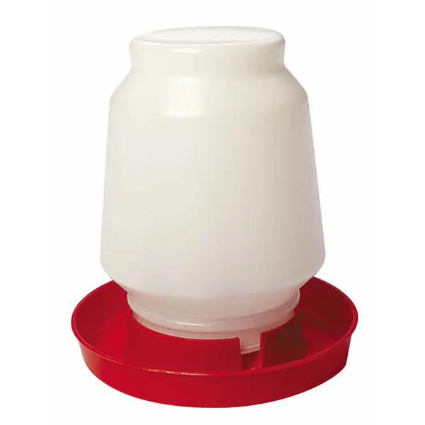 Little Giant 1 Gallon Complete Plastic Poultry Fount - Red