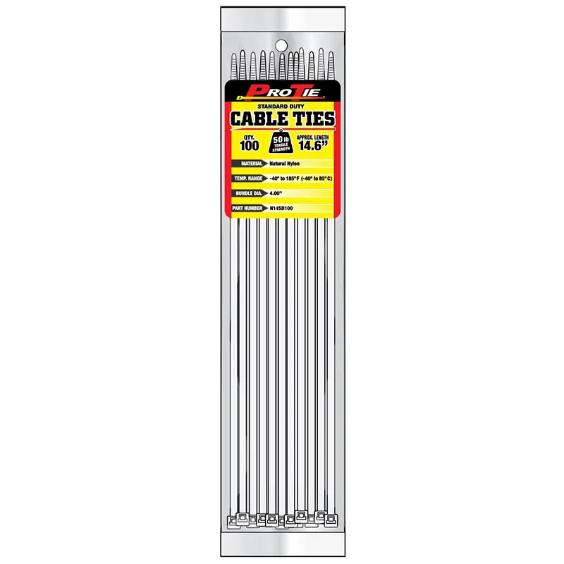 Pro Tie Natural Nylon 50lb Standard Duty Cable Ties