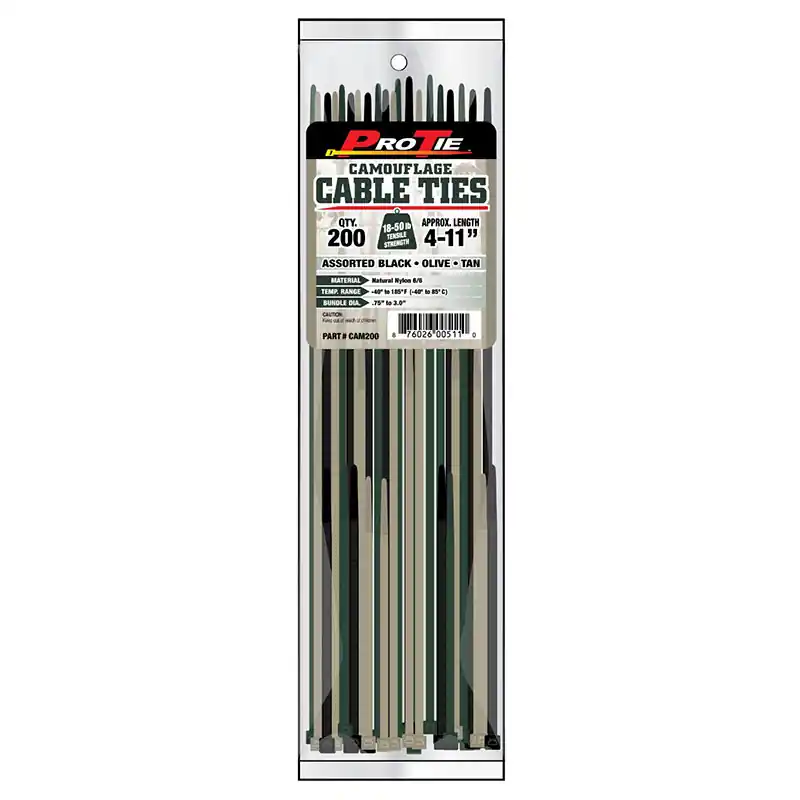 Pro Tie 18-50lb Camouflage Cable Ties
