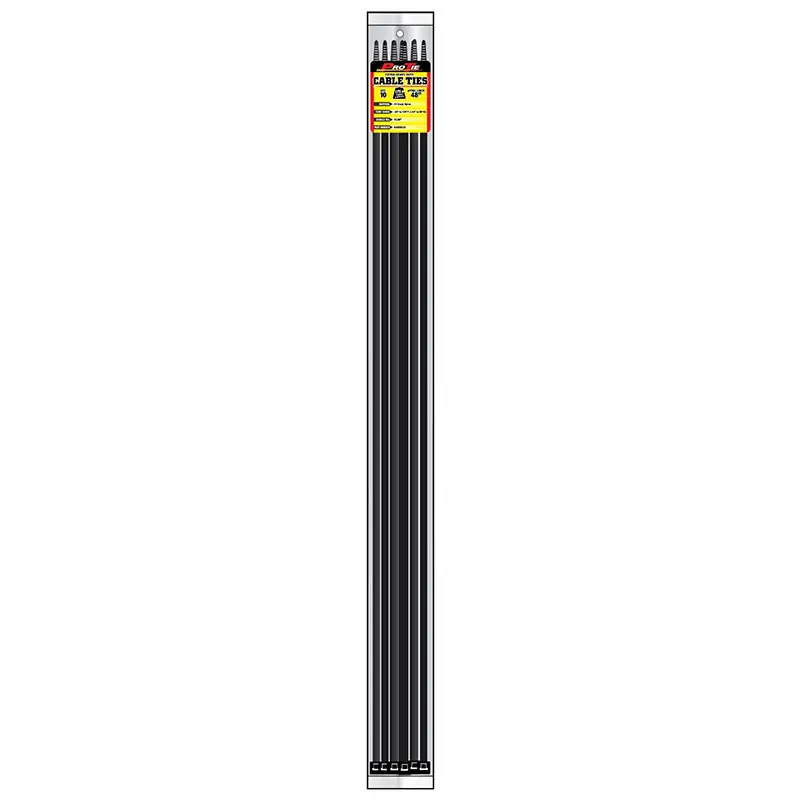 Pro Tie Black Nylon 175lb Extra Heavy Duty Cable Ties