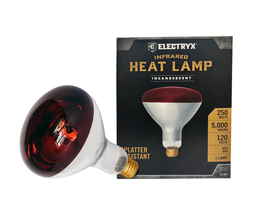 Electryx 250W Infrared Red Heat Lamp