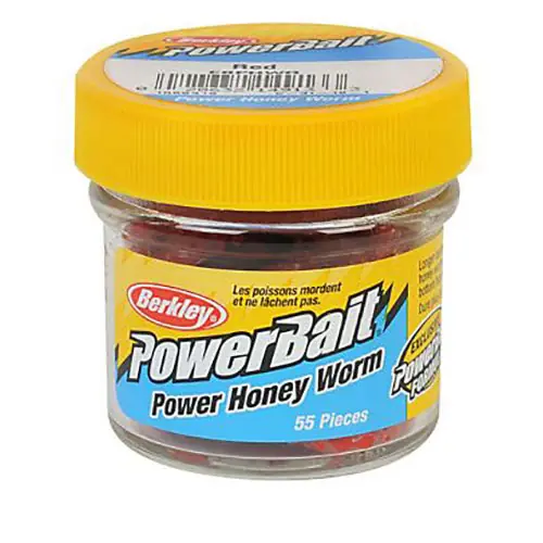 Berkley PowerBait Power Honey Worm 1" Red Bait