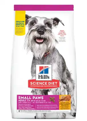 Hill‘s Science Diet Adult 7+ Small & Toy Breed Dry Dog Food 4.5lb