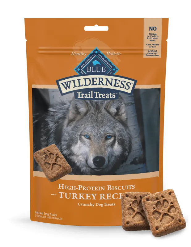 Blue Buffalo Wilderness Trail Treats Grain-Free Turkey Biscuits Dog Treats 10-oz