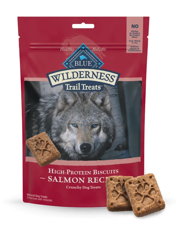 Blue Buffalo Wilderness Trail Treats Grain-Free Salmon Biscuits Dog Treats 10-oz