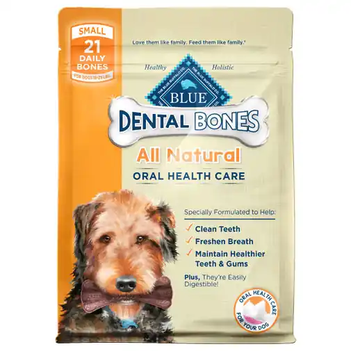 BLUE Bones Small Size Dental Dog Chews - 12oz