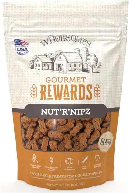 Wholesomes Gourmet Rewards Nut’R’Nipz Dog Treats - 2lbs